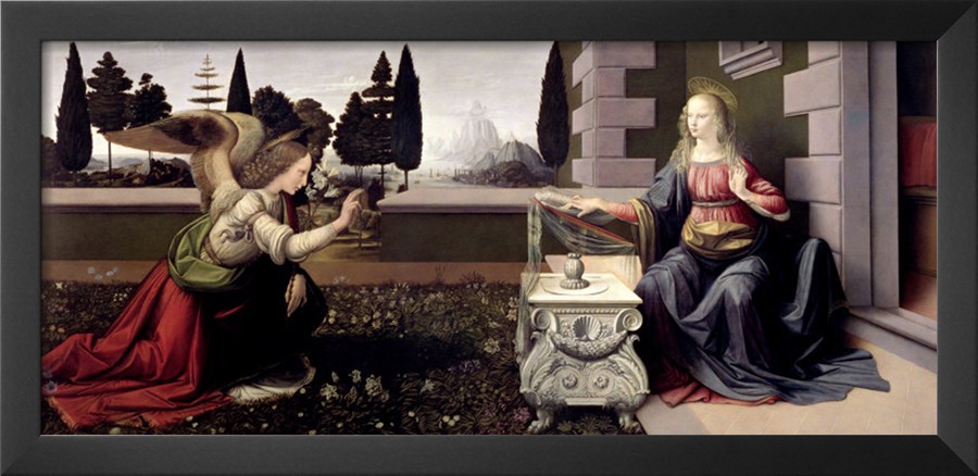 Annunciation - Leonardo Da Vinci Painting